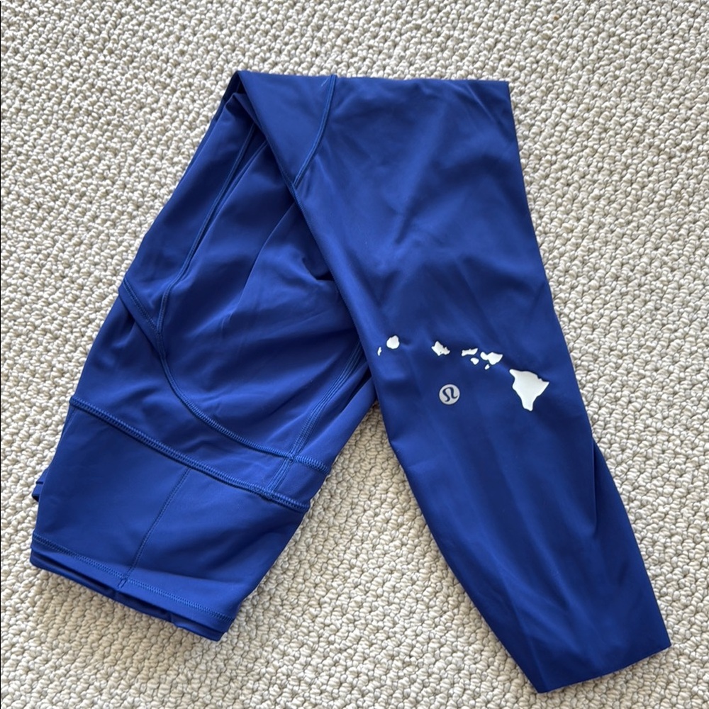 💙 lululemon athletica Women's Blue Leggings Hawaii 🌴 Size 6
